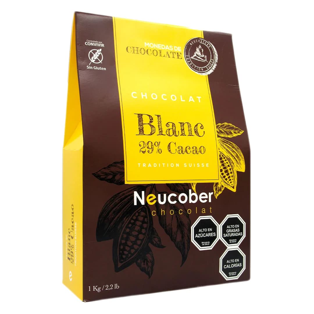 Monedas de Chocolate Blanco 29% Cacao Sin Gluten 1 kg