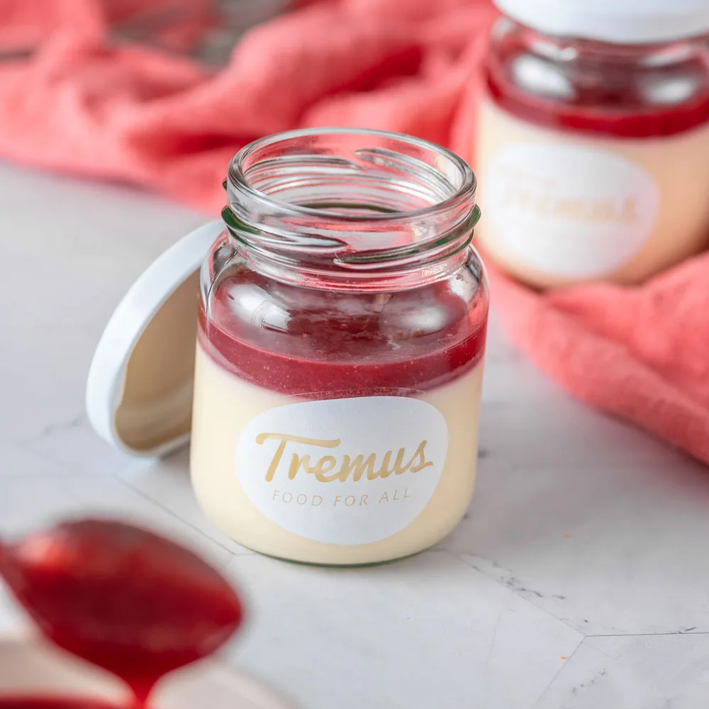 Pannacotta de Frutos Rojos sin Azúcar. Keto Individual. 100 gr.