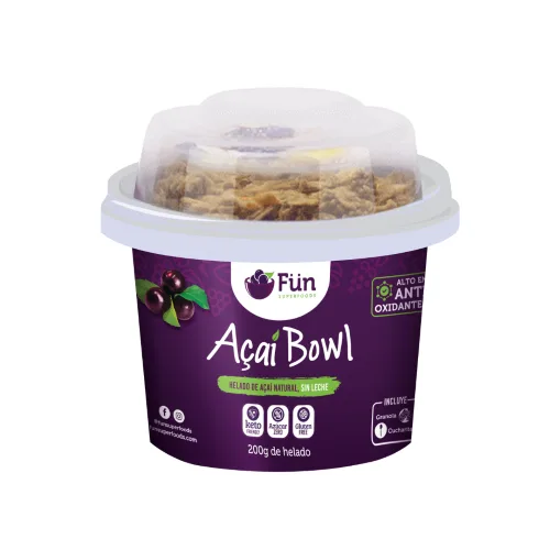 Helado de Açaí con granola Vegano sin gluten 200 gr