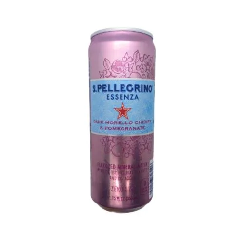 Agua Gasificada Morello oscuro cereza y granada cero calorias 330 ml