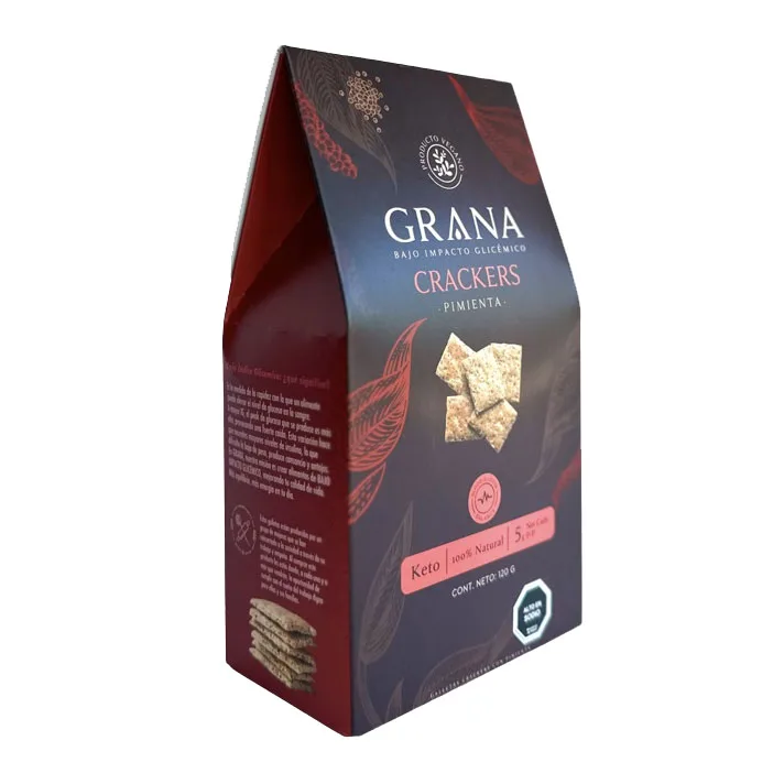 Crackers Keto Vegana pimienta 120 gr.
