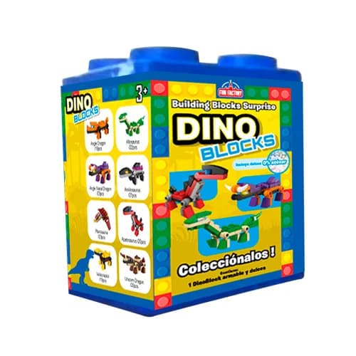 Dulce y Juguete Dino Blocks Surprise sin Azúcar 5 gr