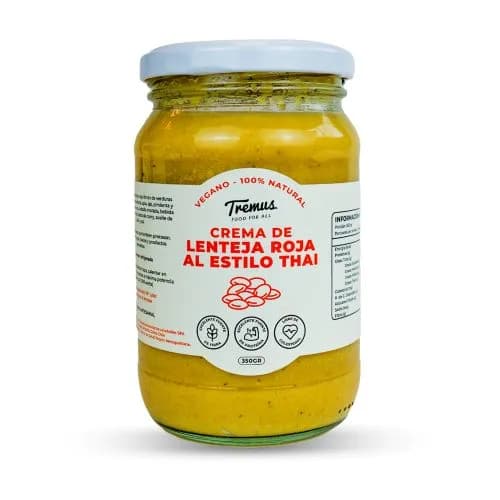 Crema de Lenteja Roja y Coco al Estilo Thai, Vegana, 350 g