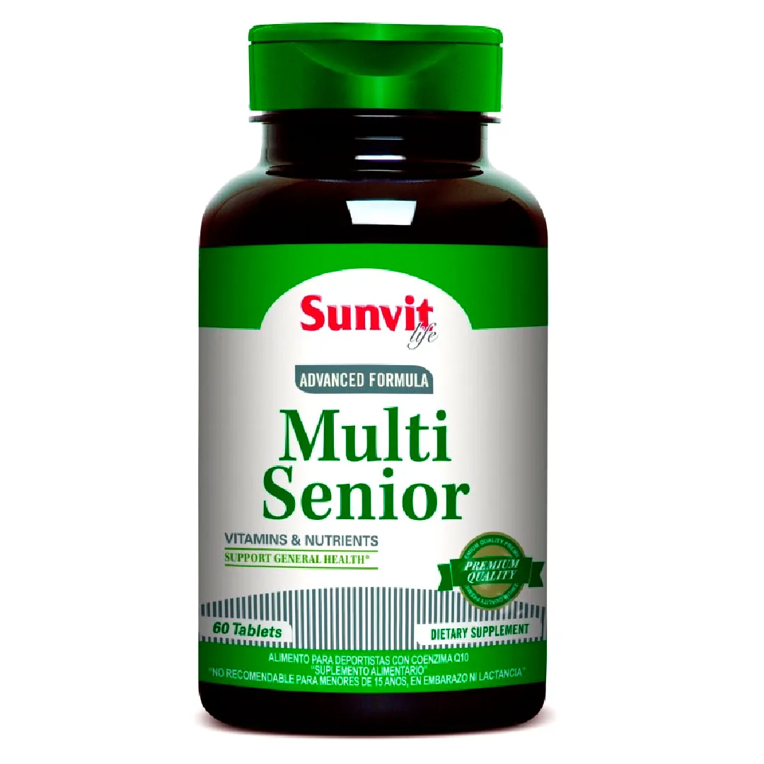 Multivitaminico Para Adulto Mayor Multi Senior 60 Tabletas