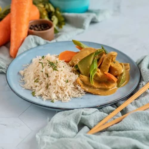 Pollo al Curry Thai con Arroz Basmati. 380 g