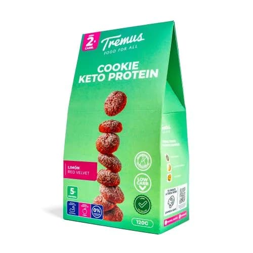 Cookie Keto Protein Limón y Red Velvet, Sin Azúcar Añadida, 120 g