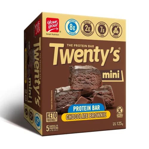Pack 4 Barra de Proteína Twentys Chocolate Brownie 25 grs