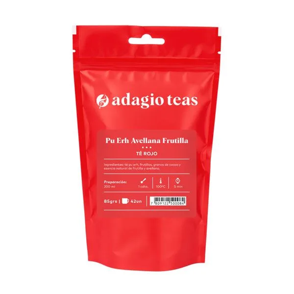 Té Rojo en Hierbas Avellana Frutilla libre de cafeina 85 grs rinde 42 un