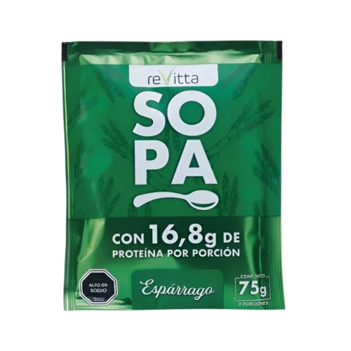Sopa Proteica 16,8 gr por Porción Sabor Esparrago 75 gr