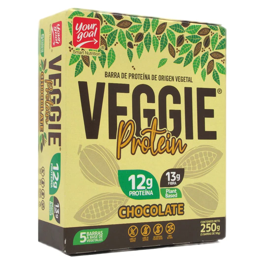 Pack 5 barras de Proteína Veganas sabor Chocolate 250 grs