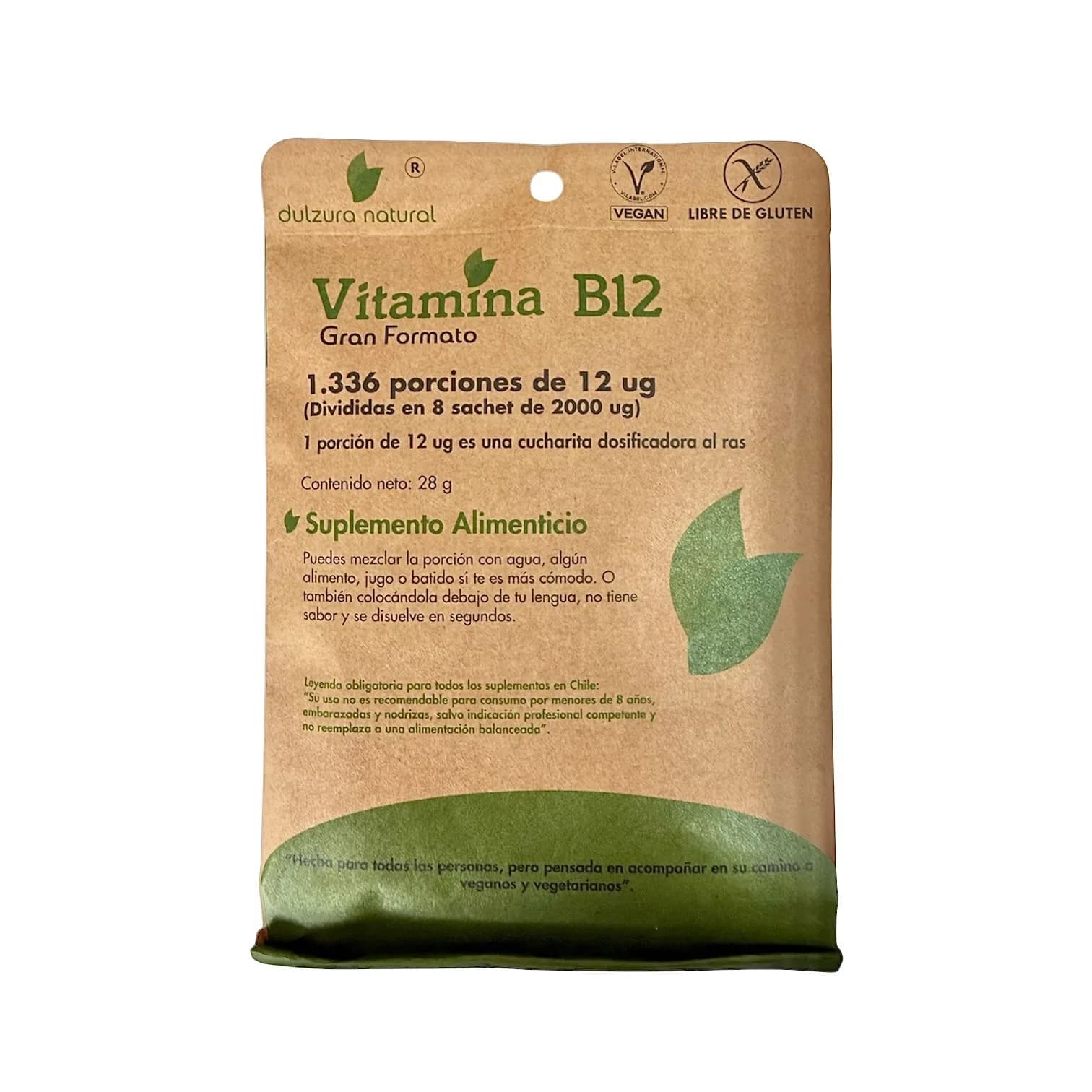 Vitamina B12 1336 porciones 2000 ug