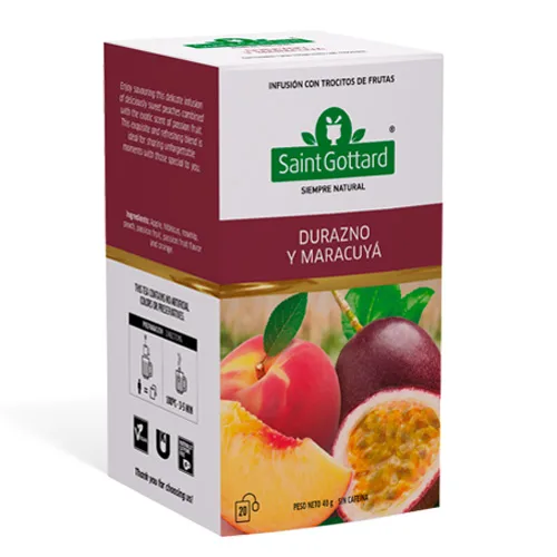 Infusión de Hierbas Durazno Maracuya 20 bolsas