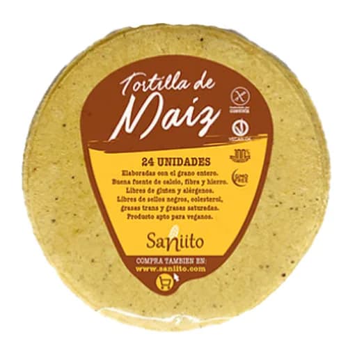 Tortillas de Maíz de 9 cm Libres de Gluten y Veganas 240 (24un)