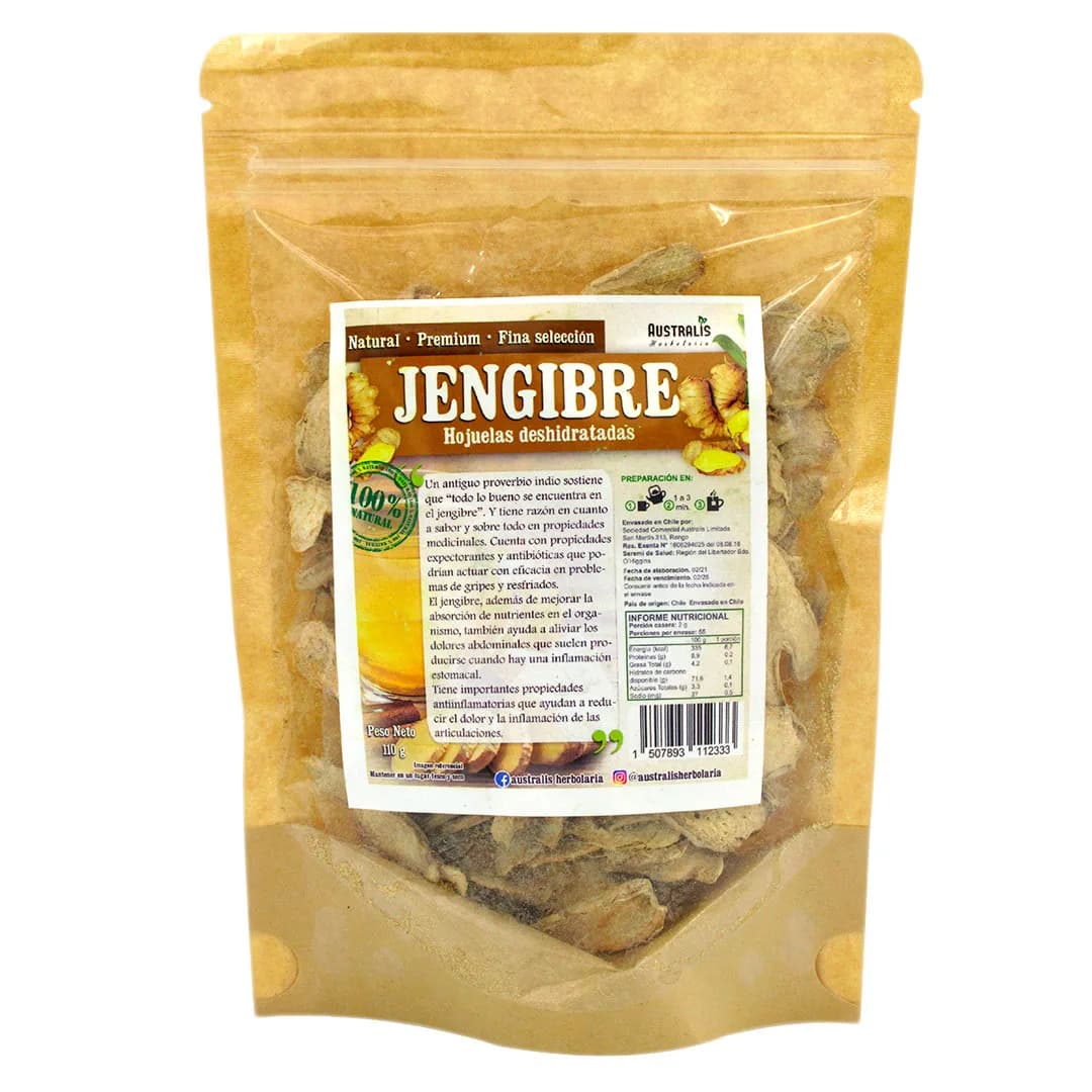 Jengibre en hojuela 110 Grs