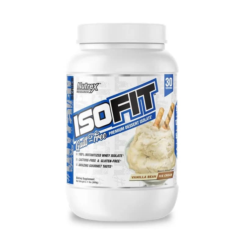 ISO FIT Proteína En Polvo Sabor Vainilla ICe Cream 993 gr