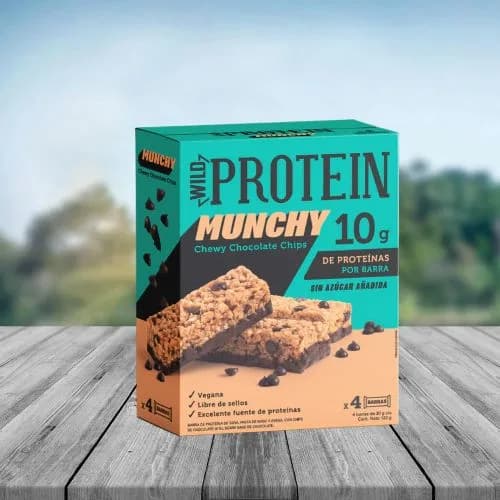 Barras Munchy Caja de 4 und. Sin Azúcar Añadida Chocolate Chips 120 gr