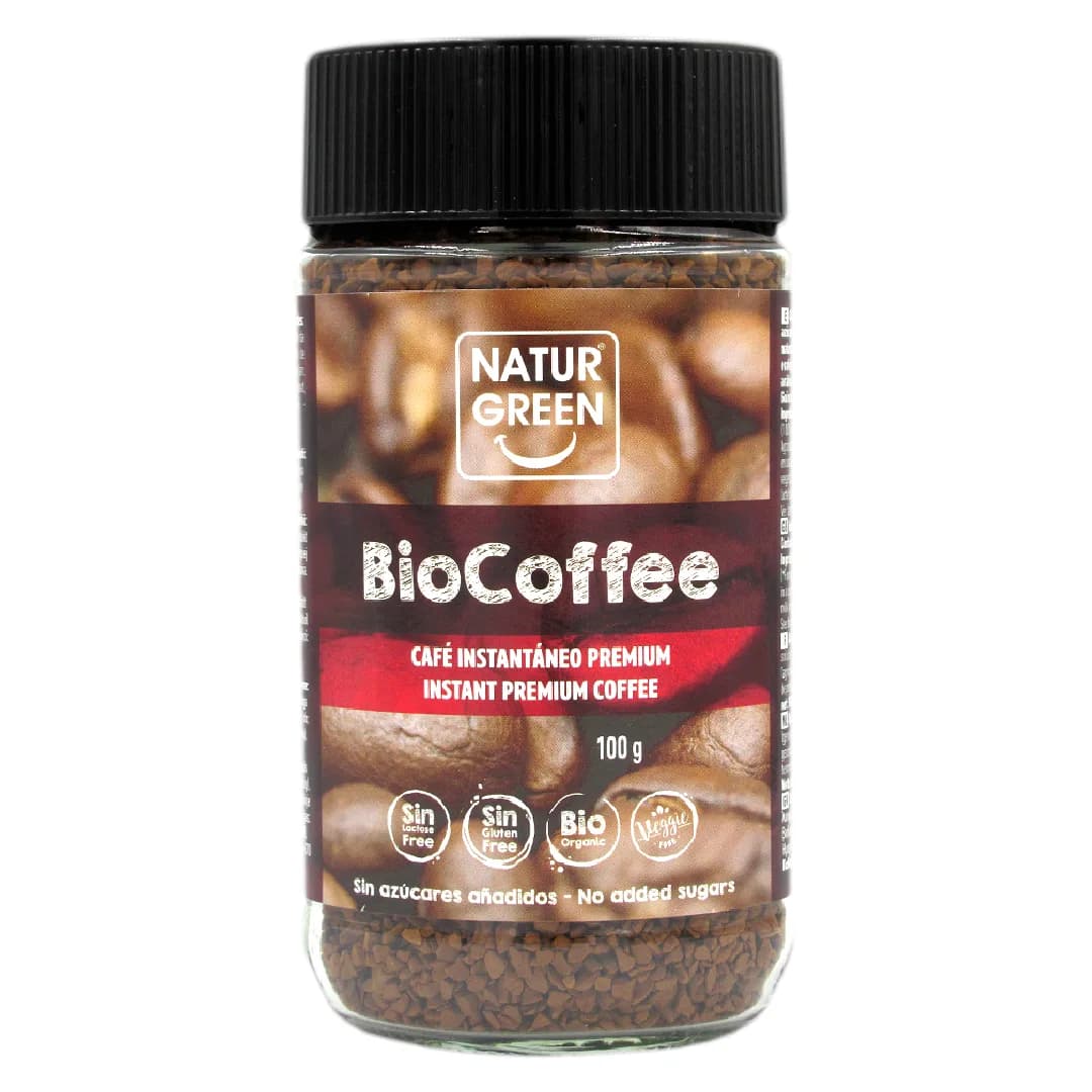 Café Instantáneo en Polvo Orgánico Sin Glúten 100 grs