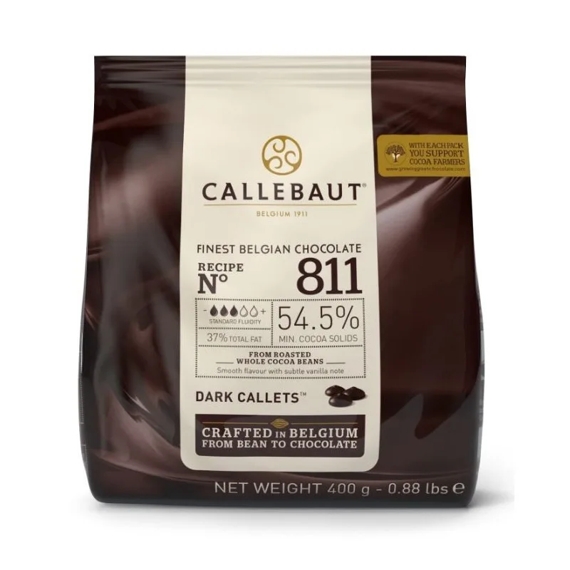 Chips de cacao semiamargo 54.5% 400 gr