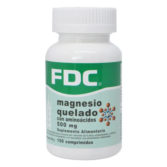 Magnesio Quelado 500 mg con Aminoácidos 100 comprimidos