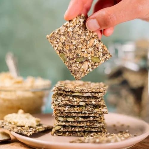 Crackers Sabor Sal de Mar, Keto y Veganas