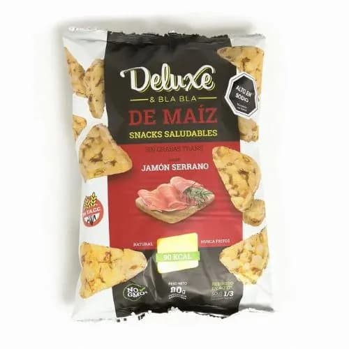 Snacks de Maíz Libre de Gluten sin TACC Jamón Serrano 80 gr