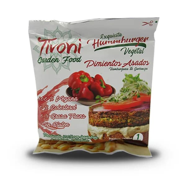 Hamburguesa Vegana Pimentos Asados Sin Glúten 1 Un