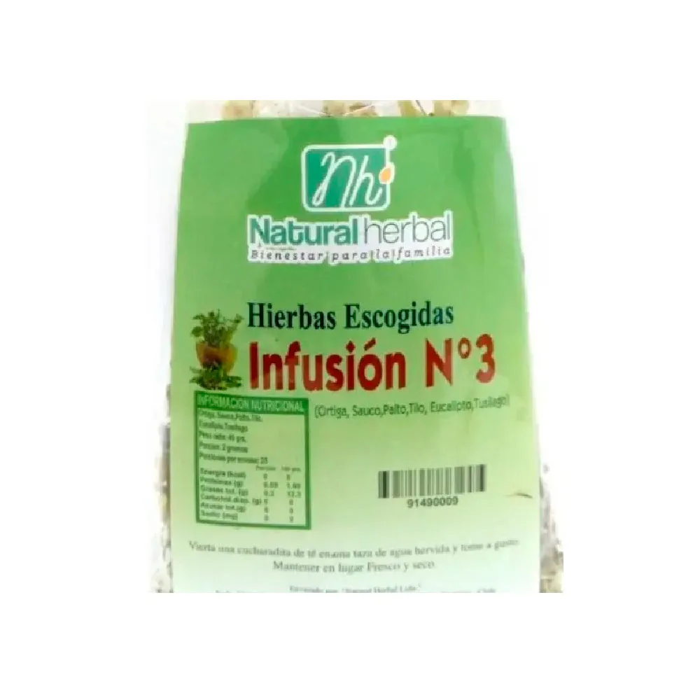 Infusión Nº 3 Hierbas de Ortiga Tilo y Eucalipto 40 grs