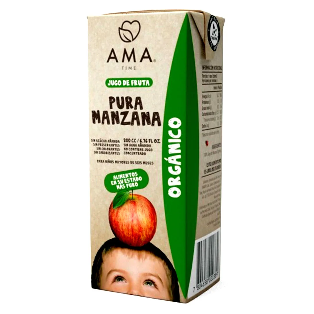 Jugo 100% Manzana Orgánico 200 ml