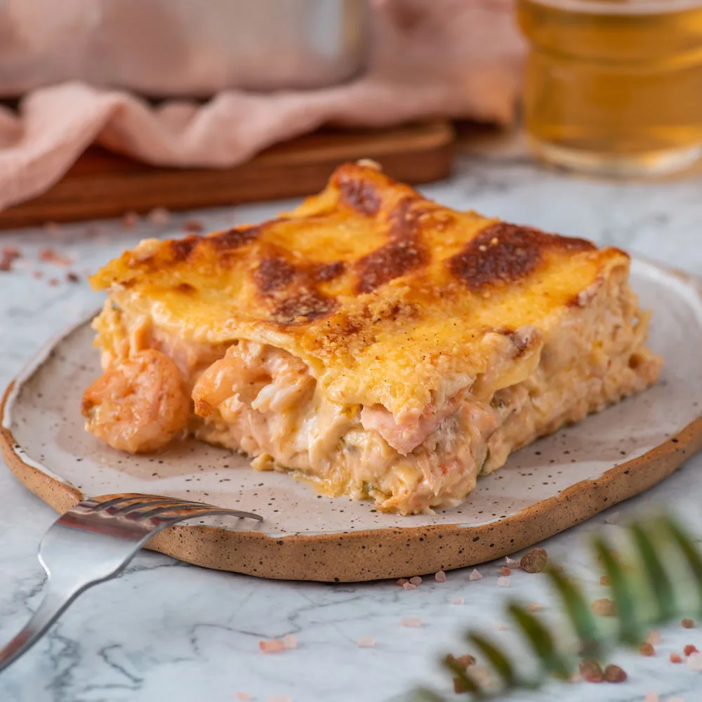 Lasaña Camarón Salmón Keto Individual