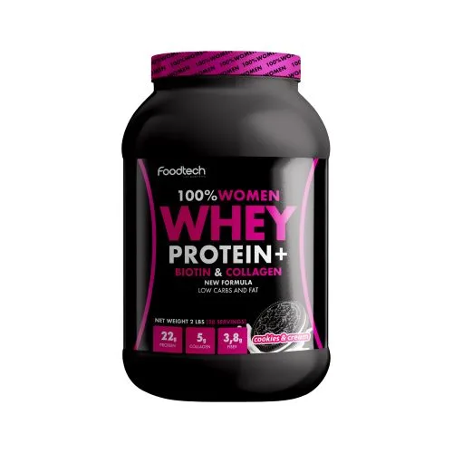 100 % Women Whey Protein Biotina y Colageno Sabor Cookies And Creame 2 Lb