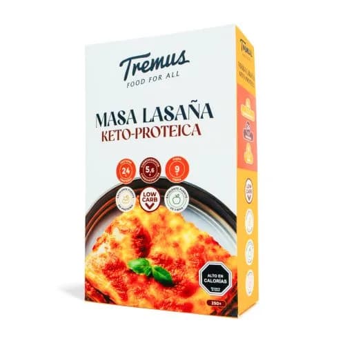Masa Lasaña Keto y Proteica, Sin Azúcar Añadida, 250 g