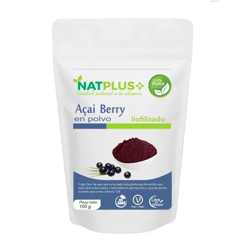 Açaí Berry en Polvo Libre de Glúten 100 Grs
